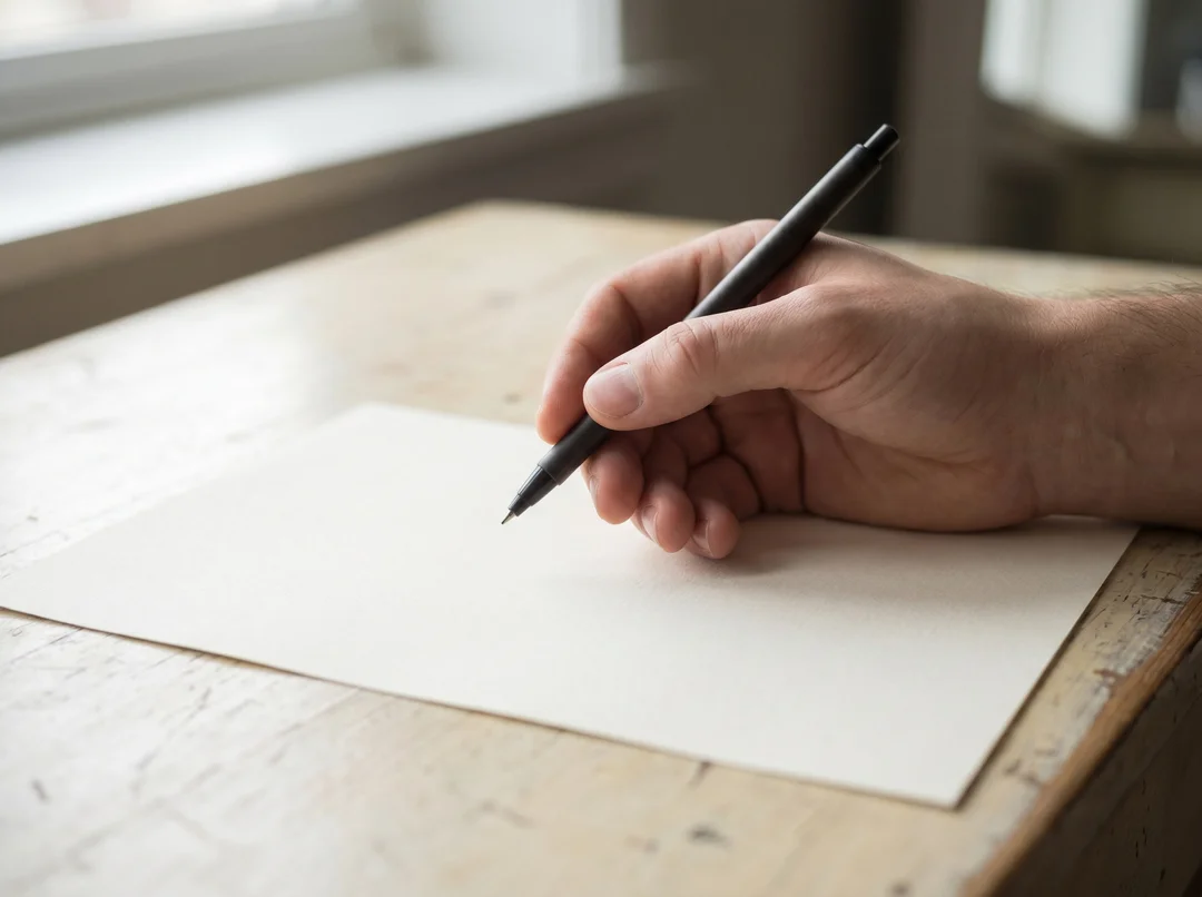 Signature d'un contrat de rénovation, stylo sur document