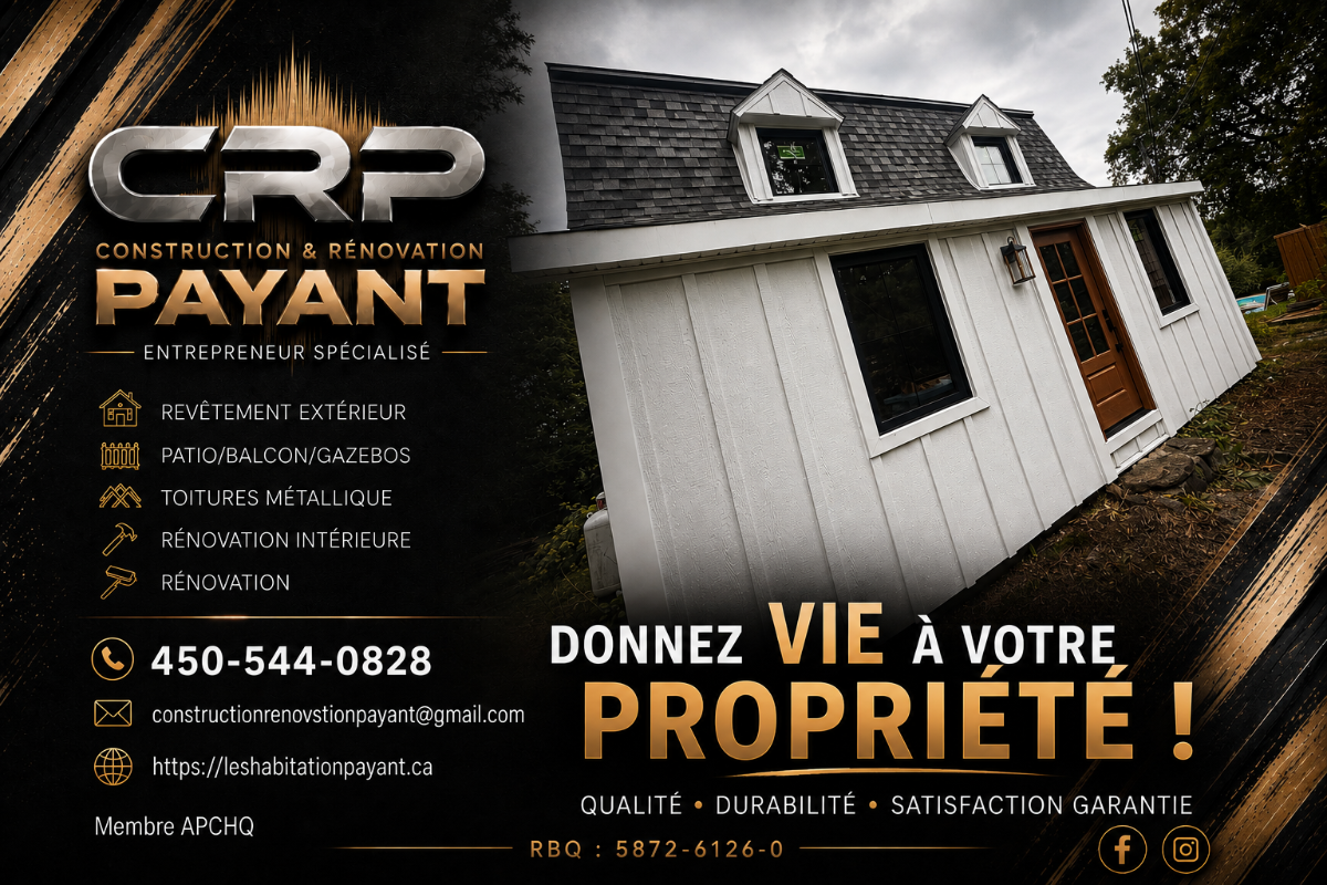 Construction&Renovation PAYANT, Entrepreneur général à Ormstown (1)